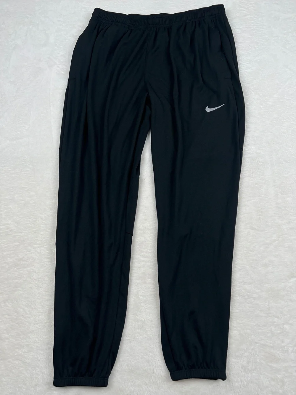 Nike Dri-FIT Challenger Running Pants Men’s M Black Tapered Ankle Zip